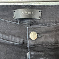 Amiri MX1 Cracked Pink Black Denim Jeans Sz 34
