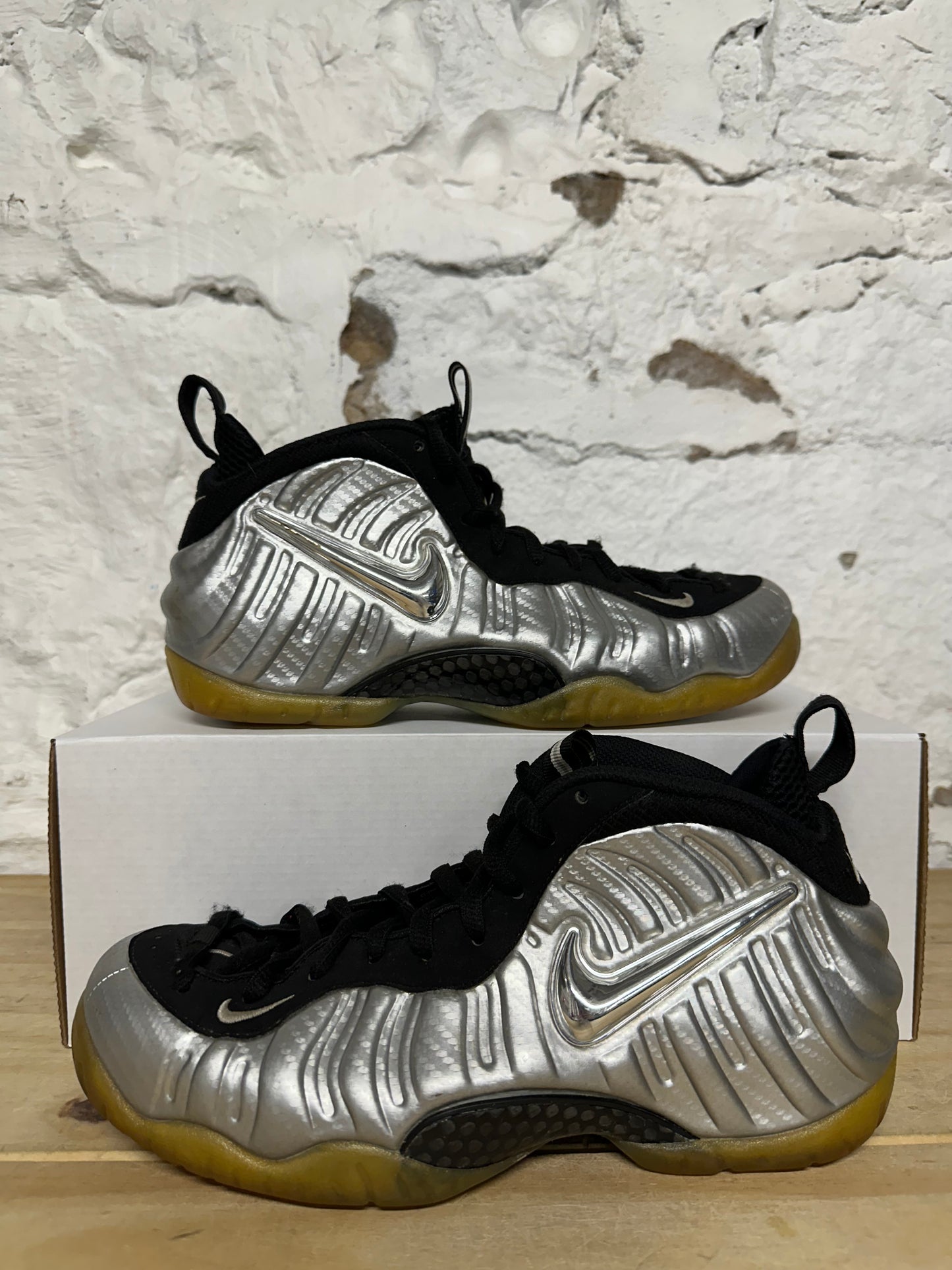 Nike Air Foamposite Pro Silver Surfer Sz 8