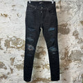 Amiri MX1 Multicolor Tie Dye Black Denim Jeans Sz 28
