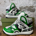 Gucci Basket White Demetra Green Sneaker Sz 7
