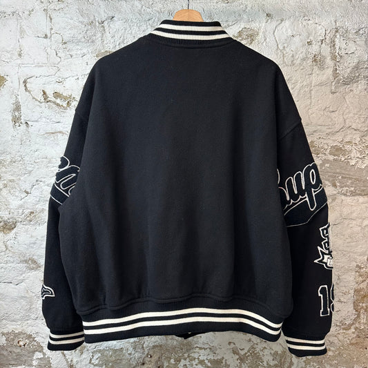 Supreme Veritas Black Varsity Jacket Sz XL