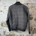 Louis Vuitton Quilted Flower Monogram Grey Zip Up Jacket Sz M