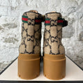 Gucci Trip Wool GG Monogram Combat Boot Sz 8 (41)