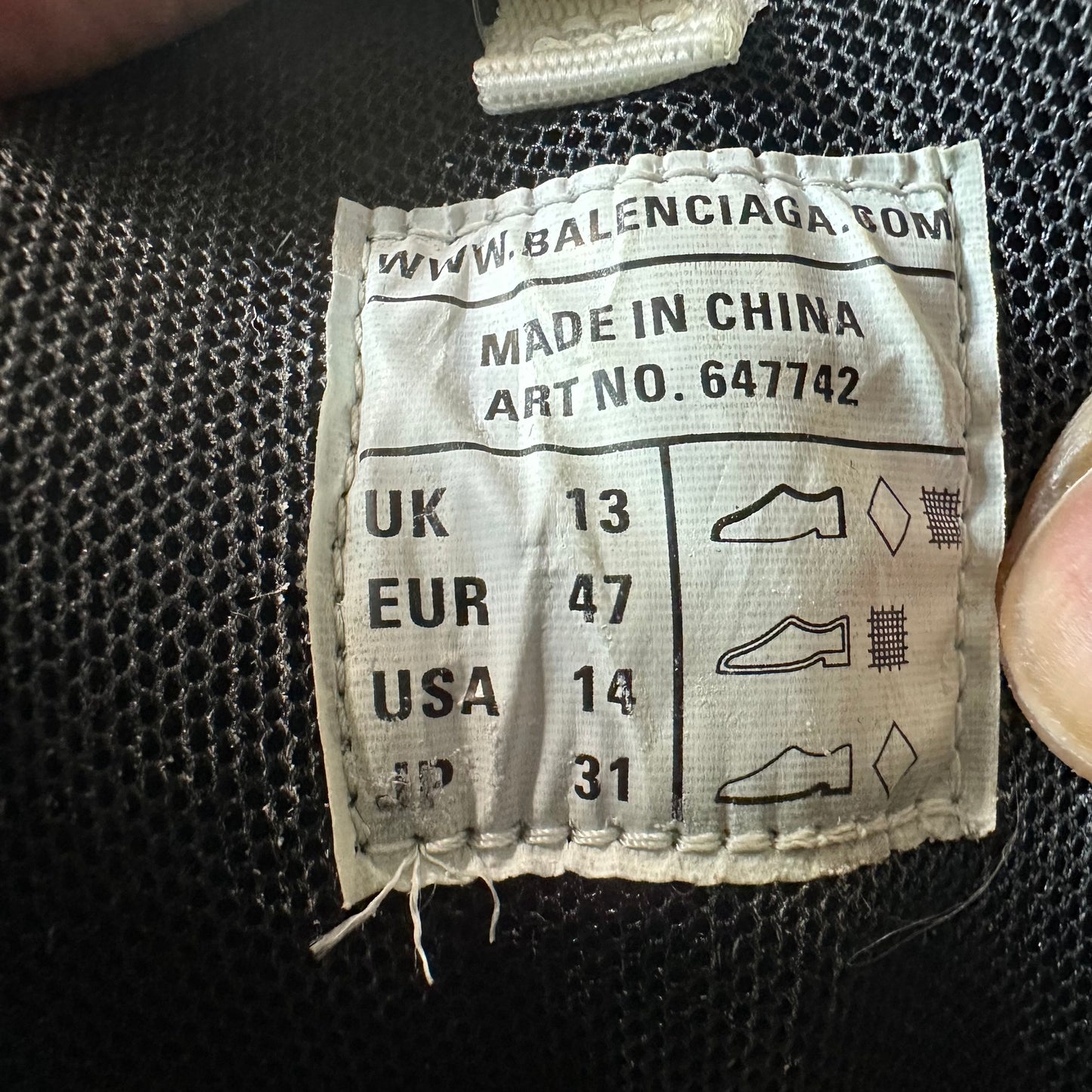 Balenciaga Track Runner Black White Clear Sole Sneaker Sz 14 (47)