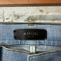 Amiri MX1 Yellow Suede Light Blue Denim Jeans Sz 28