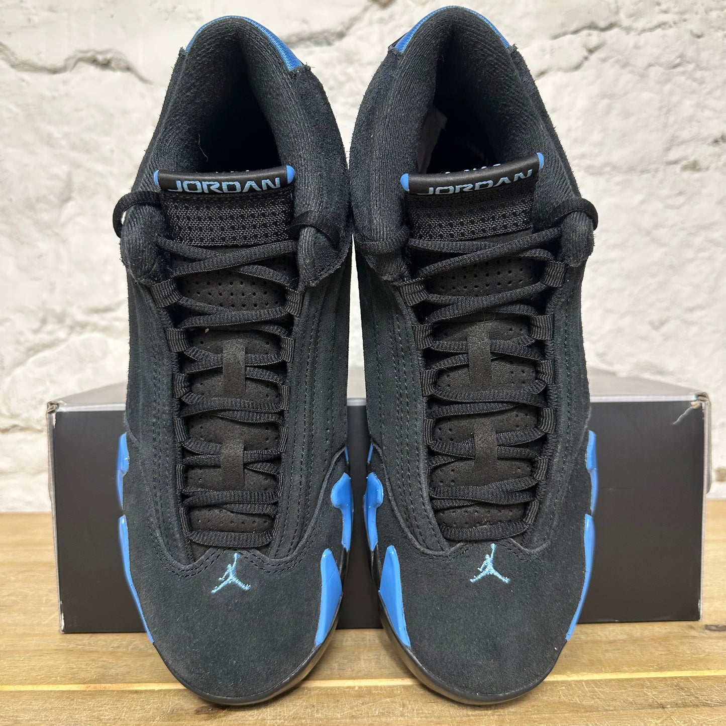 Air Jordan 14 Black University Blue Sz 8.5