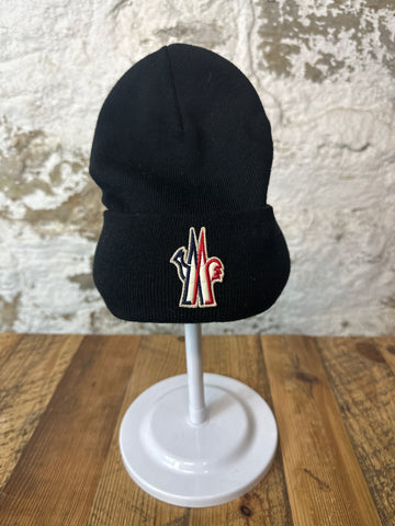 Moncler Big M Logo Black Beanie