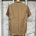 Burberry Brown Plaid Short Sleeve Button Up Sz S