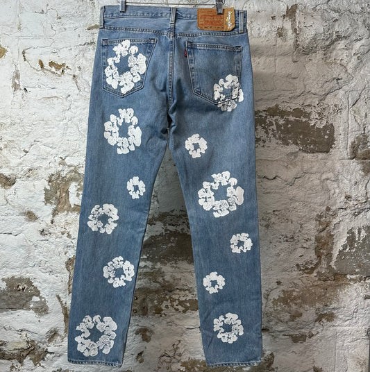 Denim Tears White CW Blue Denim Jeans Sz 32