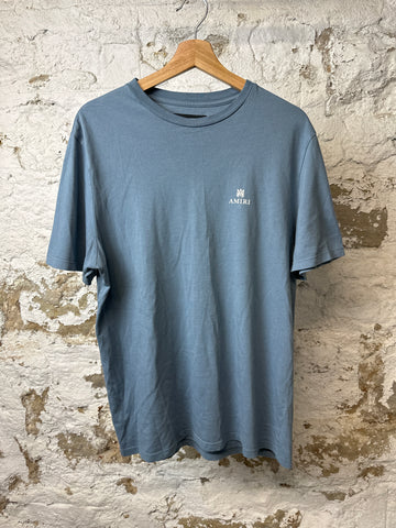 Amiri Small AM Logo T-shirt Blue Sz M