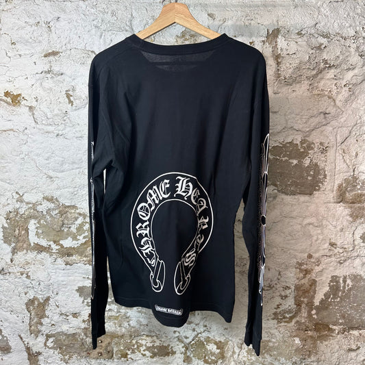 Chrome Hearts Horseshoe Black Long Sleeve Sz L