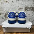 Louis Vuitton Blue White Maxi Trainer Sneaker Sz 12.5 (11LV)