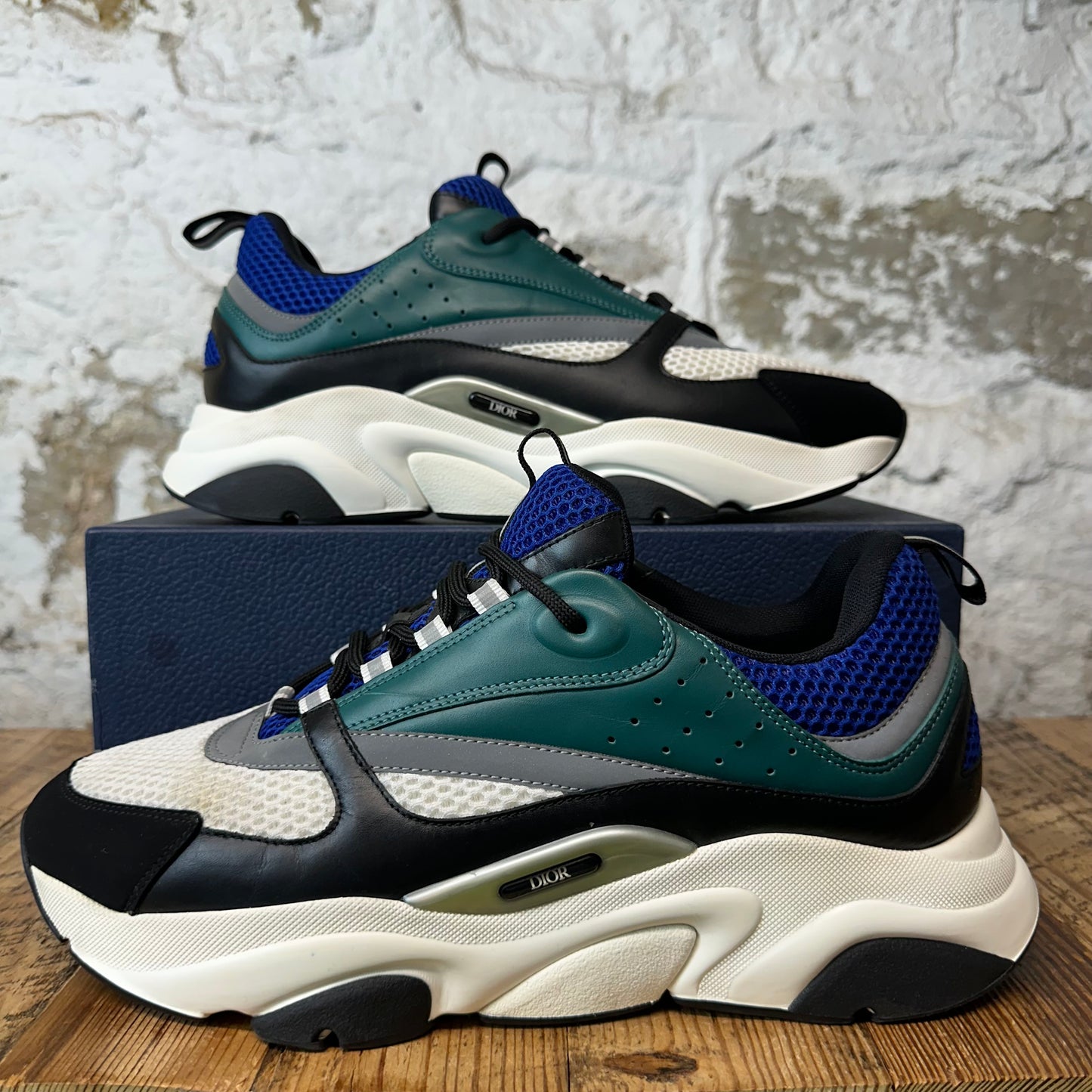 DIor B22 Blue Green White Sneaker Sz 14 (47)