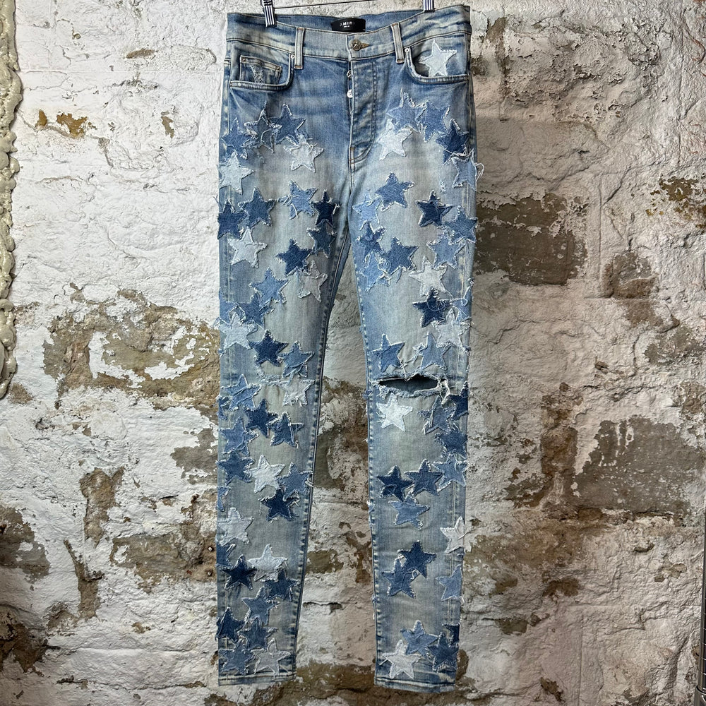 Amiri Denim Star Chemist Blue Denim Jeans Sz 32