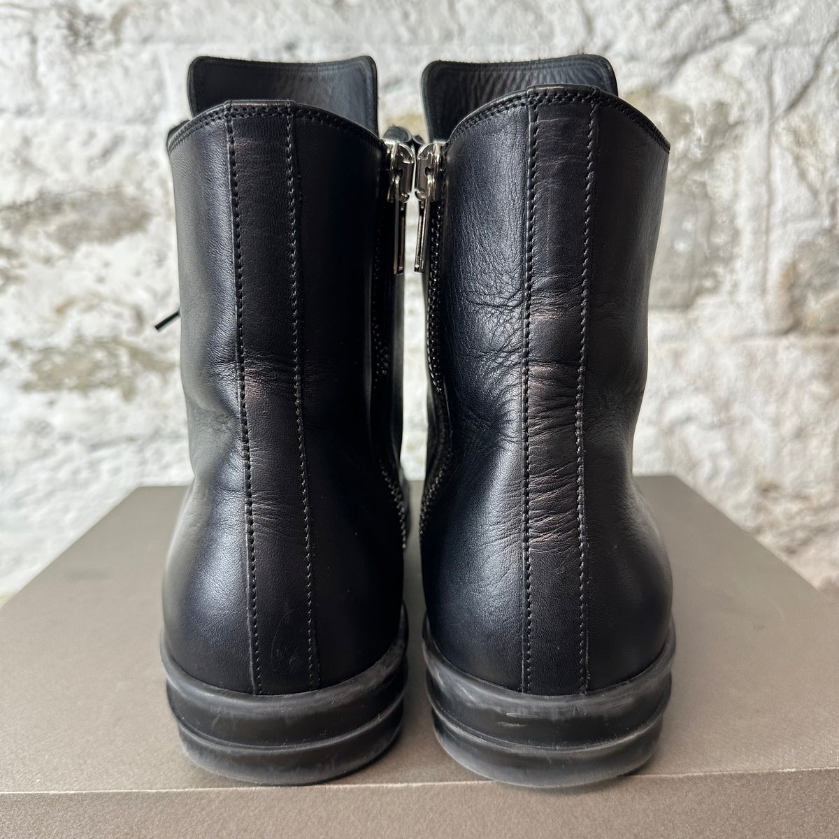 Rick Owens High Triple Black Sneaker Sz 10 (43)