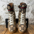 Gucci Trip Wool GG Monogram Combat Boot Sz 8 (41)