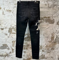 Amiri Embroidered Reaper Black Denim Jeans Sz 32