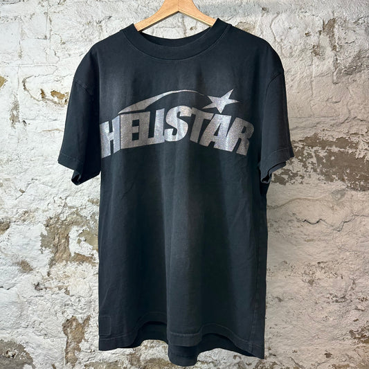 Hellstar Glitter Gel Spellout T-shirt Black Sz M