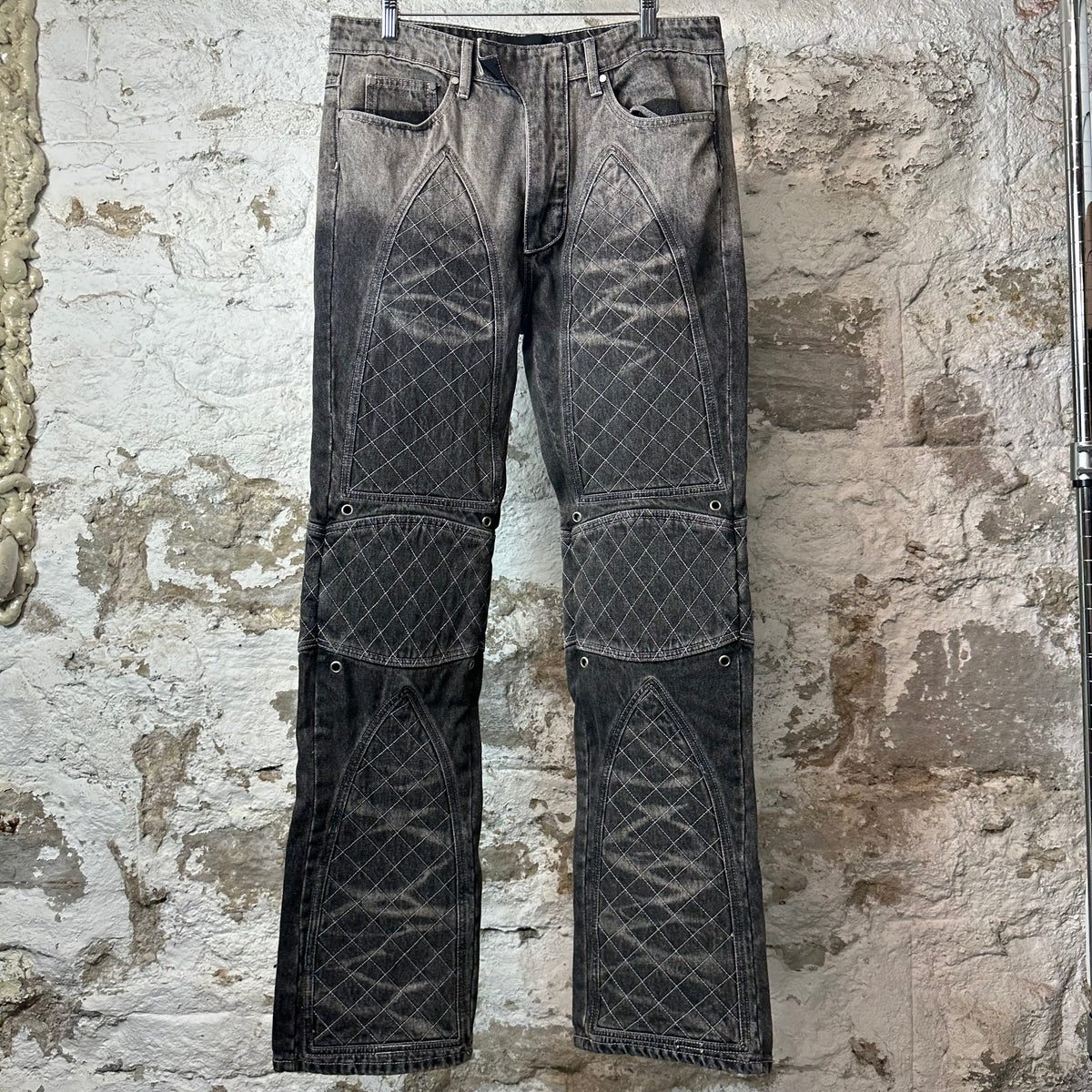 Who Decides War Moto Grey Denim Jeans Sz 32