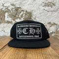 Chrome Hearts CH Hollywood Black White Trucker Hat DS