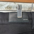 Amiri Black Suede Core Logo Black Denim Jeans Sz 31