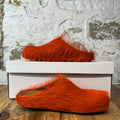 Marni Fussbett Sabot Orange Fur Mule Sz 5.5 (37.5)