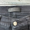Amiri MX1 Black Leather Black Waxed Denim Jeans Sz 32