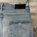 Amiri Paint Drip Spell Blue Denim Jeans Sz 31