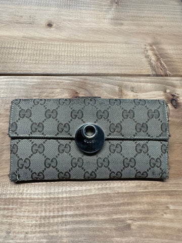 Gucci Monogram Canvas Long Wallet