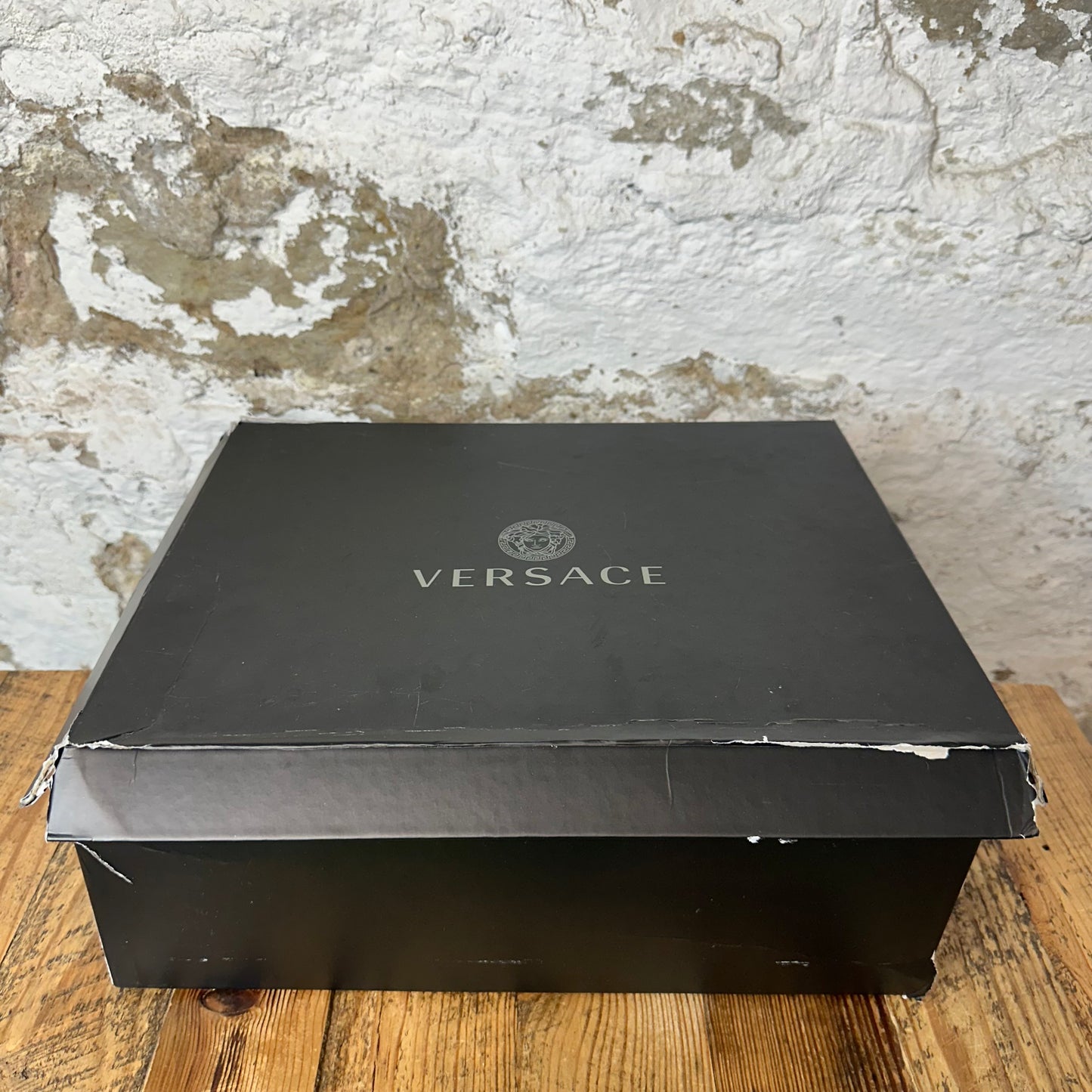 Versace Chain Reaction Trigreca Black White Sneaker Sz 8 (41)