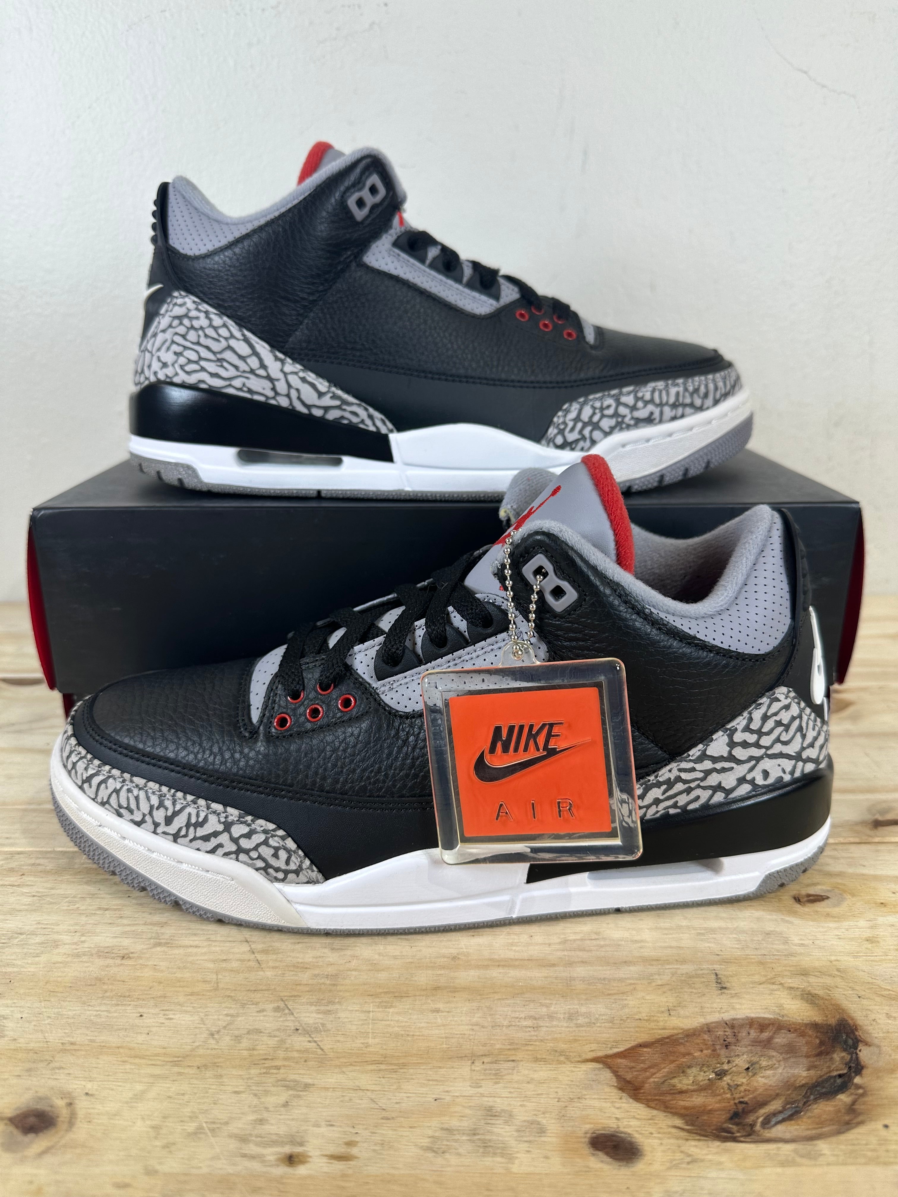 Nike Air Jordan 3 Retro Black Cement 2017 Size 9.5 854262