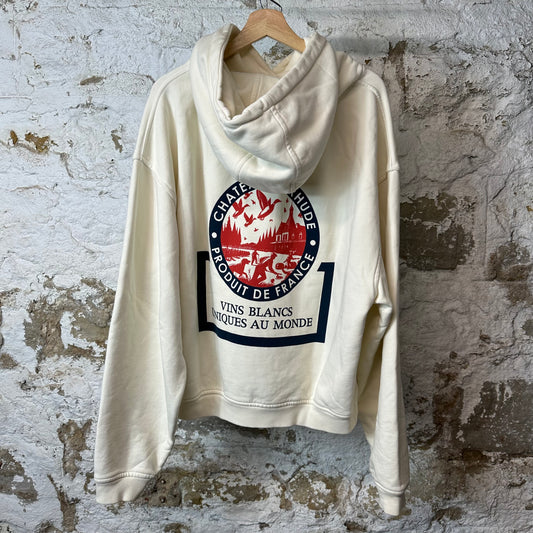 Rhude Vins De Bordeaux Cream Hoodie Sz M