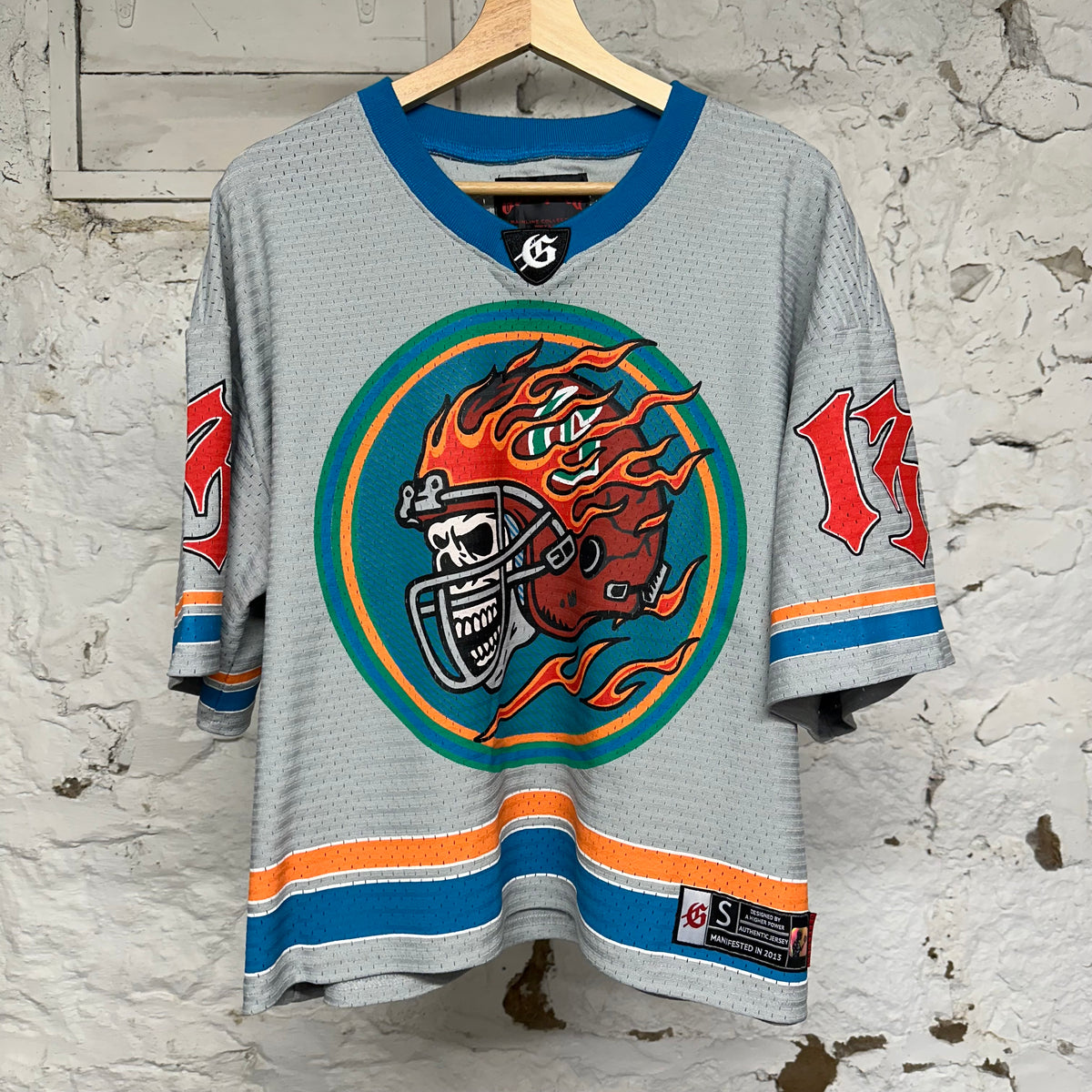 Godspeed First Down Grey Football Jersey Sz S