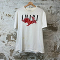 Amiri Red Paisley Rabbit T-shirt White Sz L (Stained)