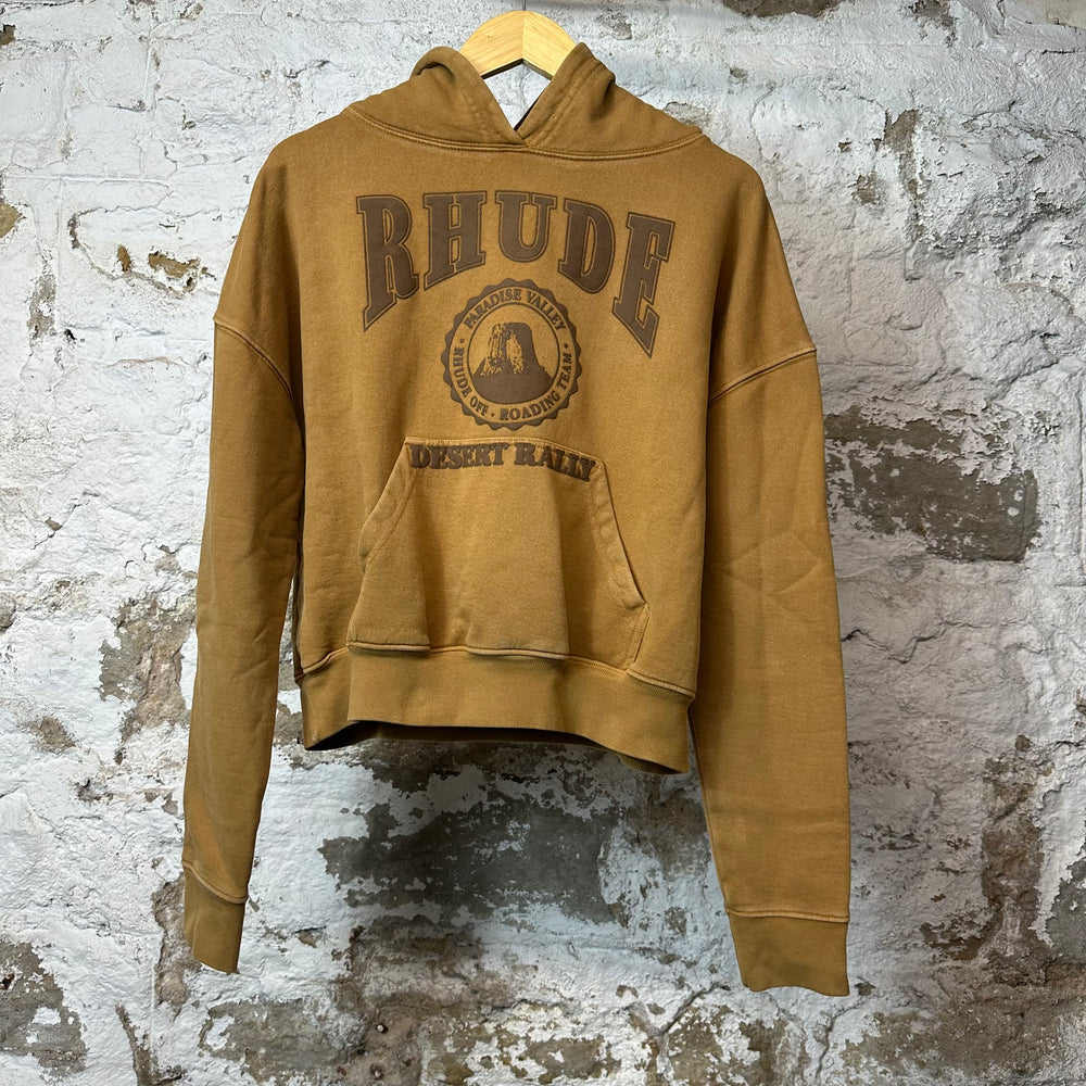 Rhude Desert Rally Hoodie Brown Sz S