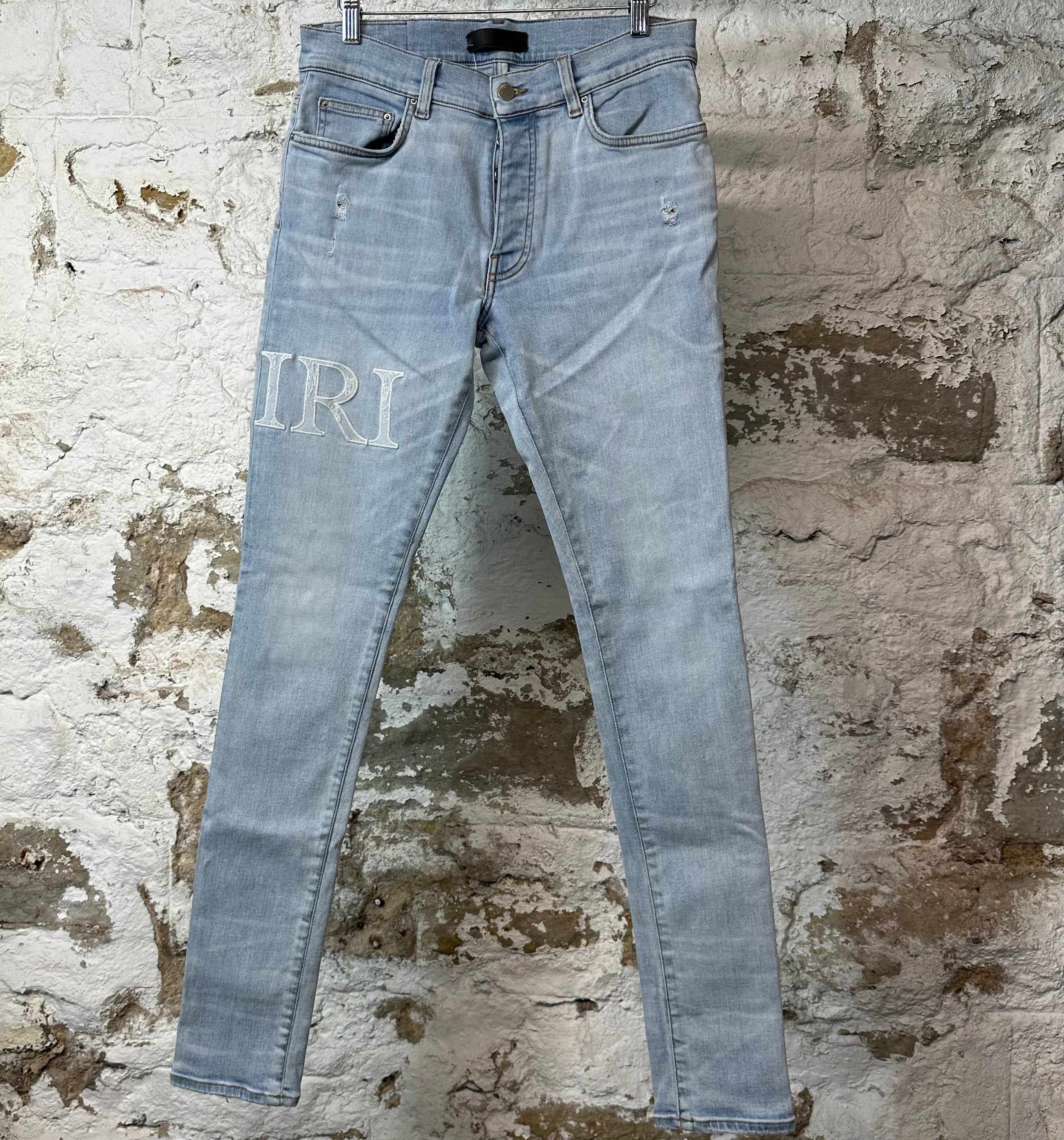Amiri Blue Core Logo Blue Denim Jeans Sz 30