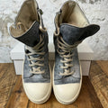 Rick Owens DRKSHDW Denim Cream High Sneaker Sz 9 (42) No Box