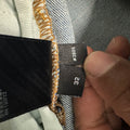 Amiri MX1 Black Leather Washed Blue Denim Jeans Sz 32