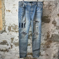 Amiri MX1 Denim Spell Blue Denim Jeans Sz 40