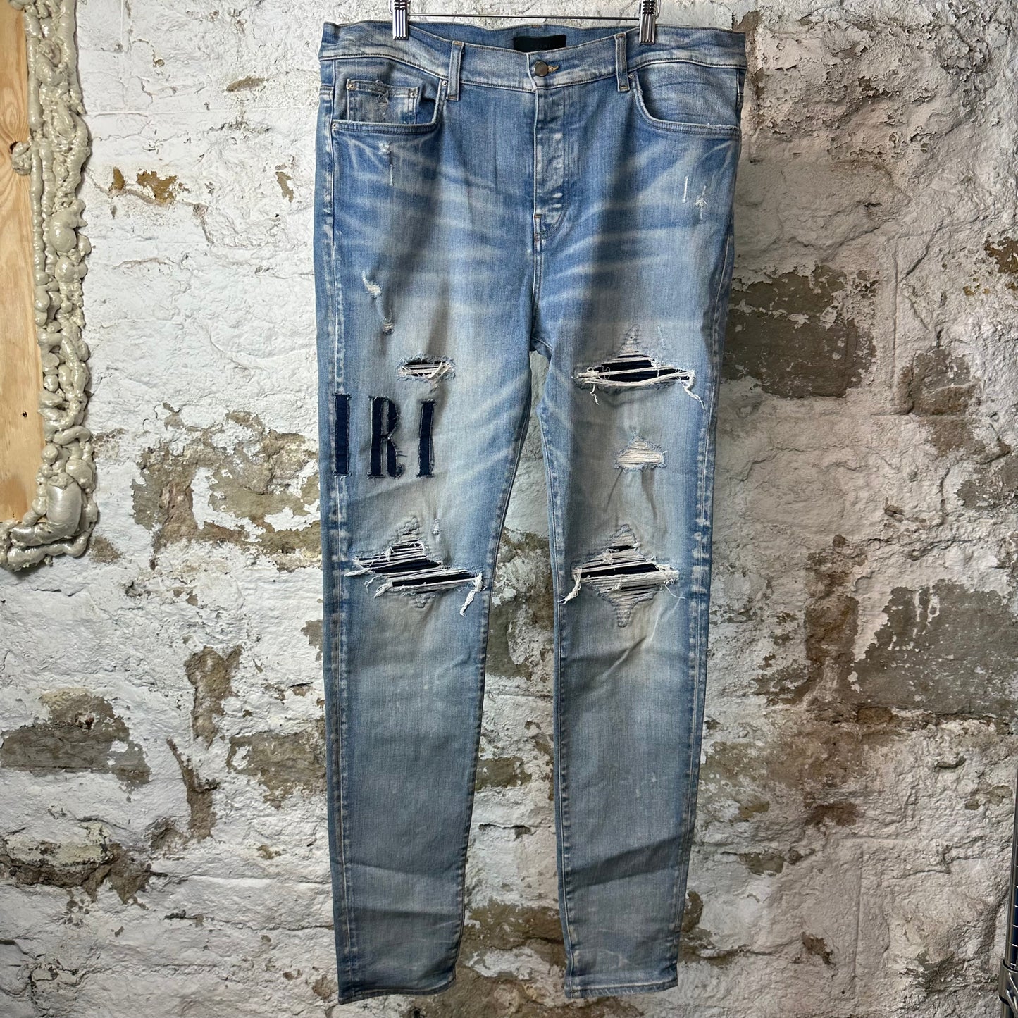 Amiri MX1 Denim Spell Blue Denim Jeans Sz 40