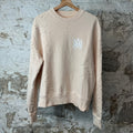 Amiri White MA Shotgun Crewneck Beige Sz S