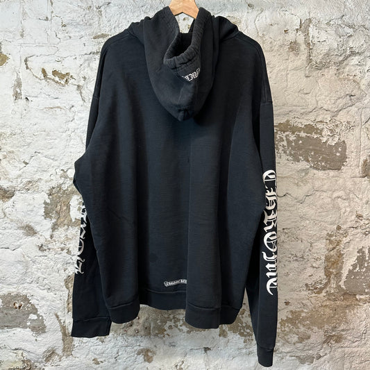 Chrome Hearts Sleeve Spell Hoodie Faded Black Sz XXL