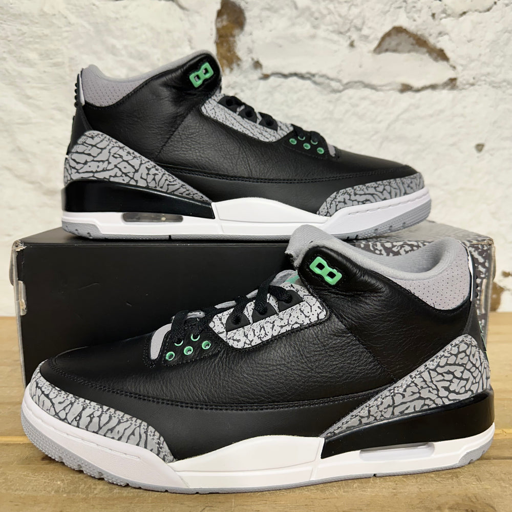 Air Jordan 3 Green Glow Sz 11 DS