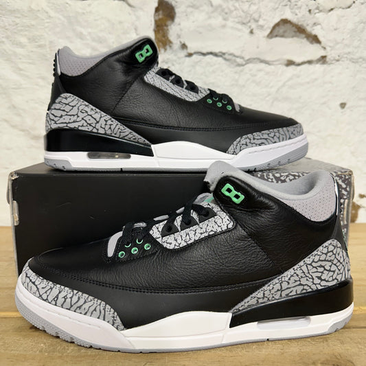 Air Jordan 3 Green Glow Sz 11 DS