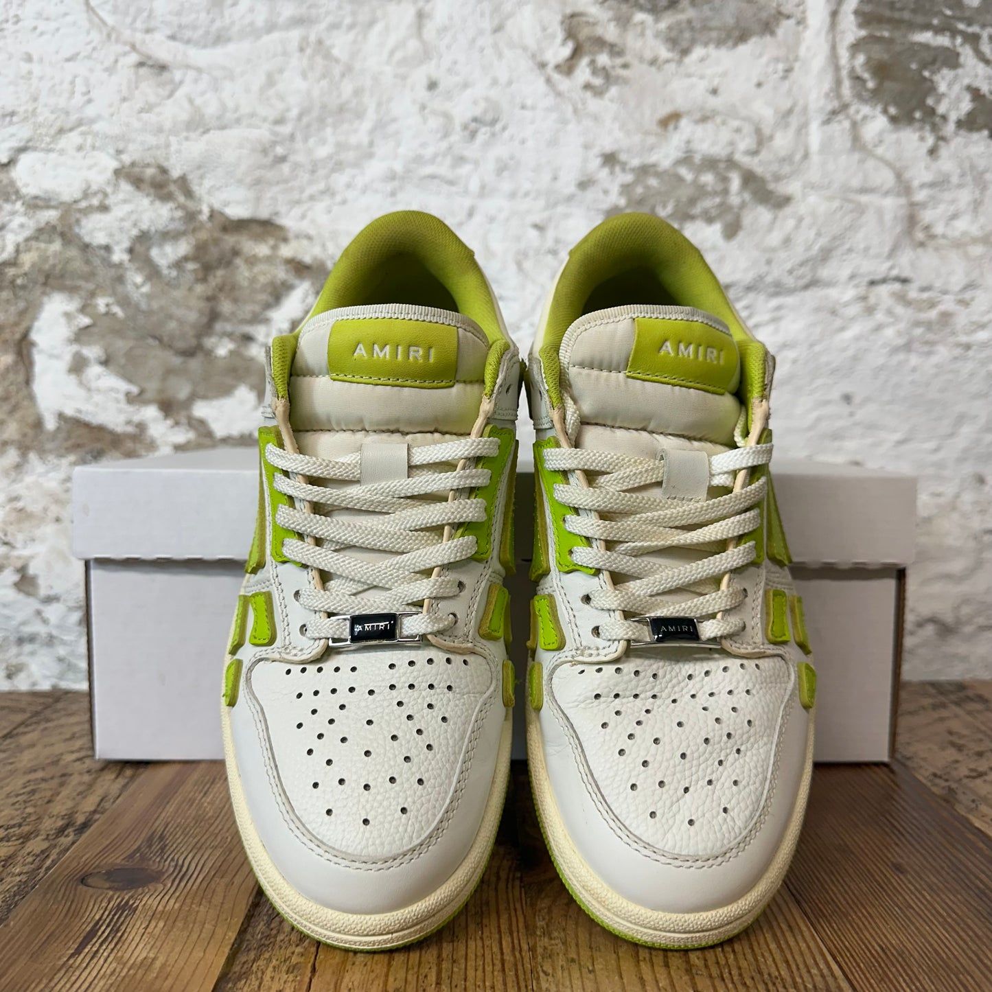 Amiri Neon Green Skeleton White Sneaker Sz 5 (37)