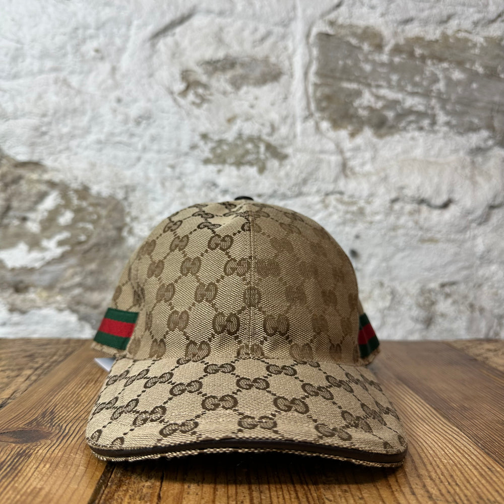 Gucci Beige GG Monogram Hat Sz S