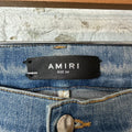 Amiri MX1 Cracked Orange Blue Denim Jeans Sz 34