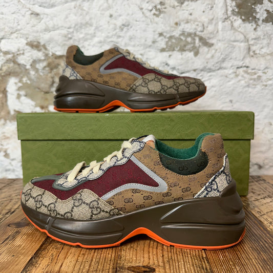 Gucci Rython Multicolor Brown Sneaker Sz 5 (37)