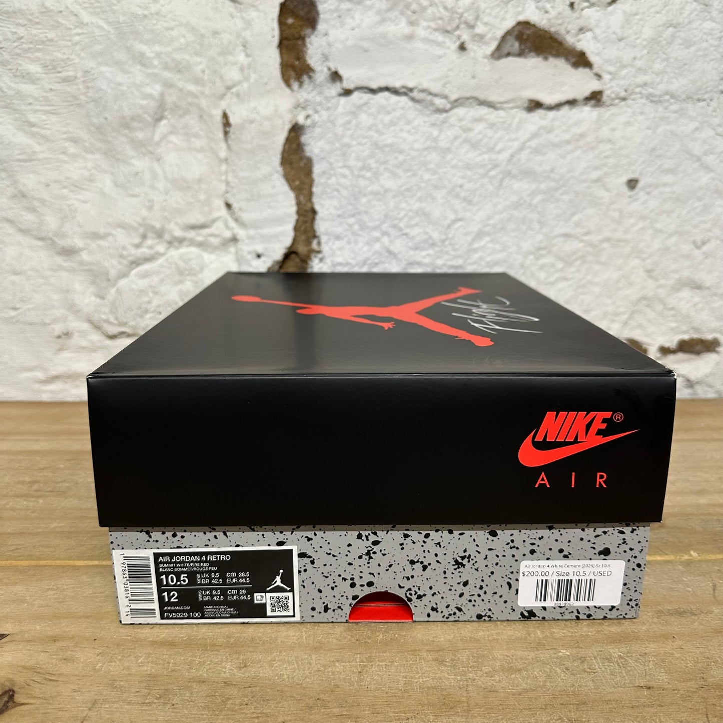 Air Jordan 4 White Cement (2025) Sz 10.5