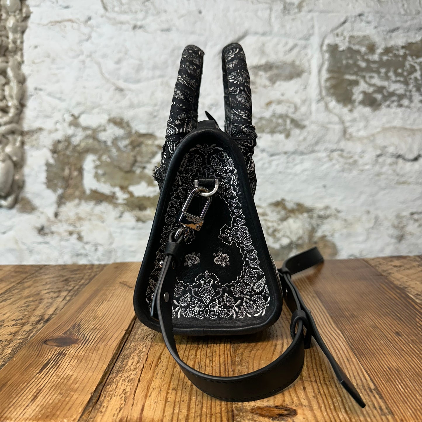 Amiri Bandana Micro Triangle Crossbody Purse